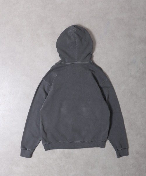 RE730(アールイーセブンサーティー)の「Vintage-like lip print hoodie / リッププリントパーカー unisex(パーカー・メンズ・ベージュ/グレー・M/L)」の3枚目の写真