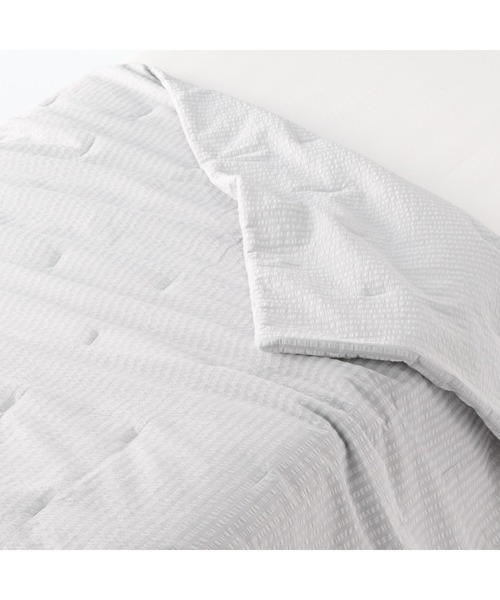 無印良品(ムジルシリョウヒン)の「綿 サッカー織 薄掛ふとん/S 140×190cm(寝具・メンズ・ブルー/グレー/オフホワイト・FREE)」の1枚目の写真