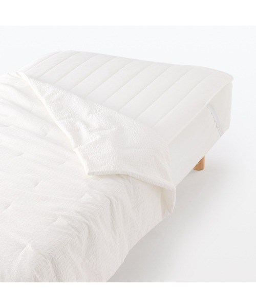 無印良品(ムジルシリョウヒン)の「綿 サッカー織 薄掛ふとん/S 140×190cm(寝具・メンズ・ブルー/グレー/オフホワイト・FREE)」の5枚目の写真