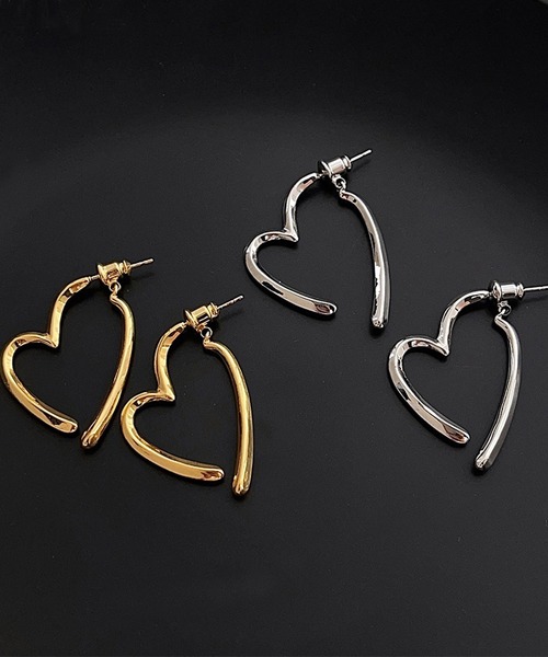 HALEY PESCA（ヘーリーペスカ）の「HALEY PESCA/ペアハートピアス（ピアス（両耳用）・レディース・シルバー/ゴールド・FREE）」の11枚目の写真