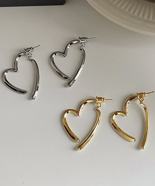 HALEY PESCA（ヘーリーペスカ）の「HALEY PESCA/ペアハートピアス（ピアス（両耳用）・レディース・シルバー/ゴールド・FREE）」の9枚目の写真