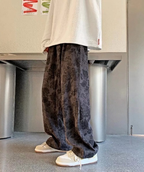 SHEPP（シープ）の「フラワー柄 ワイドパンツ（その他パンツ・レディース・グレー/ブラウン/ベージュ・M/L/XL）」の22枚目の写真