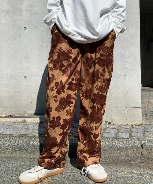 SHEPP（シープ）の「フラワー柄 ワイドパンツ（その他パンツ・レディース・グレー/ブラウン/ベージュ・M/L/XL）」の16枚目の写真