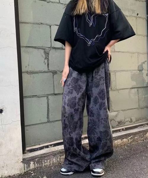 上品コーデはコレで安心！ セール】フラワー柄 ワイドパンツ（その他パンツ）｜SHEPP パンツ