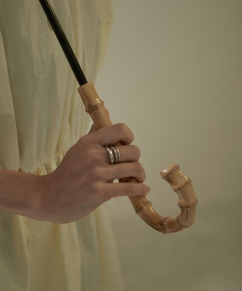 SALON adam et rope'（サロン アダム エ ロペ）の「クリアバンブーアンブレラ（長傘・レディース・ダークブラウン/ブラック系その他・FREE）」の5枚目の写真