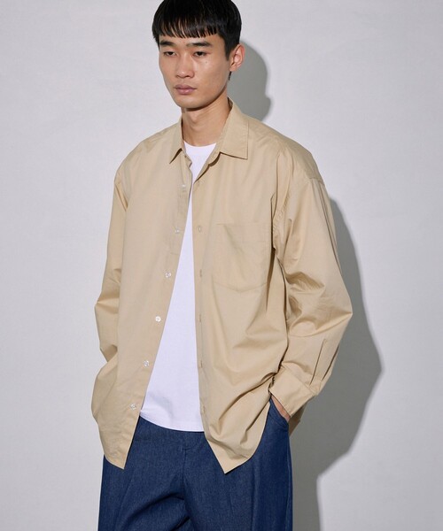 5525Gallery(ゴーゴーニーゴーギャラリー)の「SHIRT FIRSTHAND by 5525gallery/シャツファーストハンド バイ 5525ギャラリー SHFH REGULAR COLLAR SHIRTS / レギュラーカラーシャツ(シャツ/ブラウス・メンズ・ベージュ/ブルー/ブラウン/ブラック/ホワイト/ピンク/サックスブルー・SMALL/LARGE/MEDIUM)」の14枚目の写真