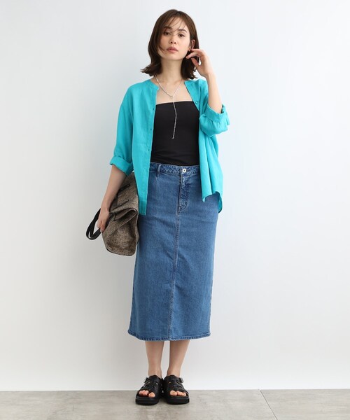 INDIVI(インディヴィ)の「◆【洗える/UVケア/麻100%】ノルマンディリネン デザインブラウス(シャツ/ブラウス・レディース・ブラック系2/ブラウン系その他/ブルーグリーン/ホワイト/ベージュ/パープル/ネイビー・03/05/12/13/15 /34/38/07/17)」の20枚目の写真