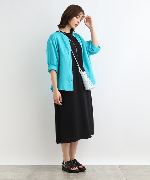 INDIVI(インディヴィ)の「◆【洗える/UVケア/麻100%】ノルマンディリネン デザインブラウス(シャツ/ブラウス・レディース・ブラック系2/ブラウン系その他/ブルーグリーン/ホワイト/ベージュ/パープル/ネイビー・03/05/12/13/15 /34/38/07/17)」の21枚目の写真