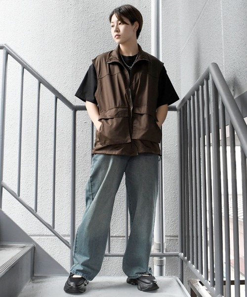 Starting Over(スターティングオーバー)の「TCツイルスタンドベスト/セットアップ対応(ベスト・メンズ・ブラウン/オフホワイト/カーキ/ブラック・XL/L/M)」の22枚目の写真