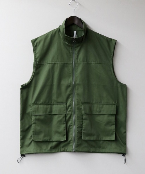 Starting Over(スターティングオーバー)の「TCツイルスタンドベスト/セットアップ対応(ベスト・メンズ・ブラウン/オフホワイト/カーキ/ブラック・XL/L/M)」の5枚目の写真