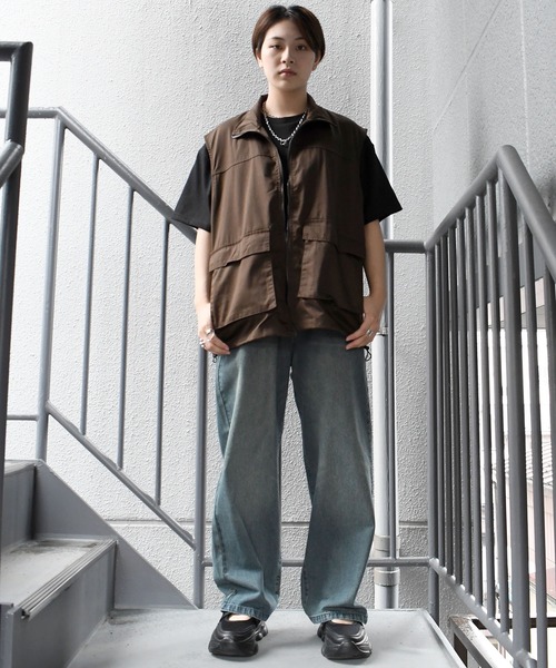 Starting Over(スターティングオーバー)の「TCツイルスタンドベスト/セットアップ対応(ベスト・メンズ・ブラウン/オフホワイト/カーキ/ブラック・XL/L/M)」の20枚目の写真