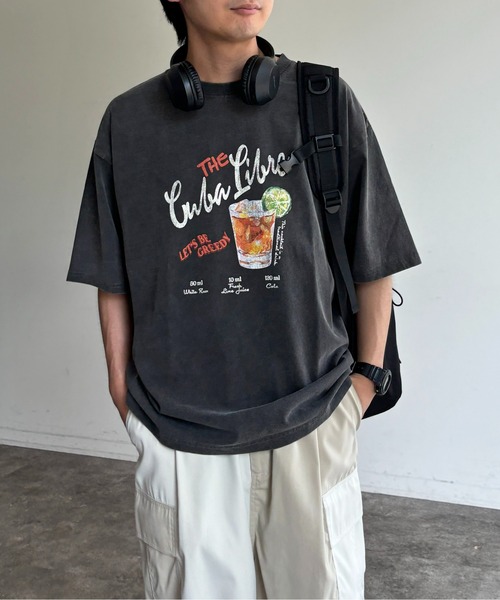 CPCM(シーピーシーエム)の「パウダー加工ビンテージライクT(Tシャツ/カットソー・メンズ・ダークグレー/ブラック/ブラック系その他2/ブラック系その他/ブラック系その他3/チャコールグレー/グレー系その他/グレー/グレー系その他2/グレー系その他3/グレー系その他4/ダークブラック・MEDIUM/LARGE)」の2枚目の写真