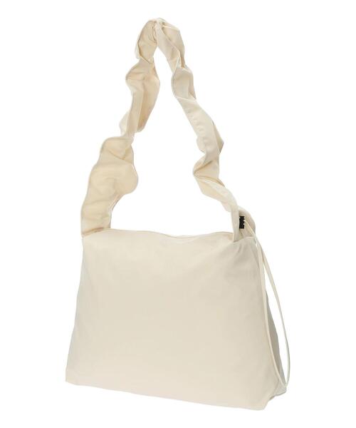 Samansa Mos2（サマンサ モスモス）の「シャーリングナイロンショルダー（ハンドバッグ・レディース・ブラック/キナリ・F）」の12枚目の写真