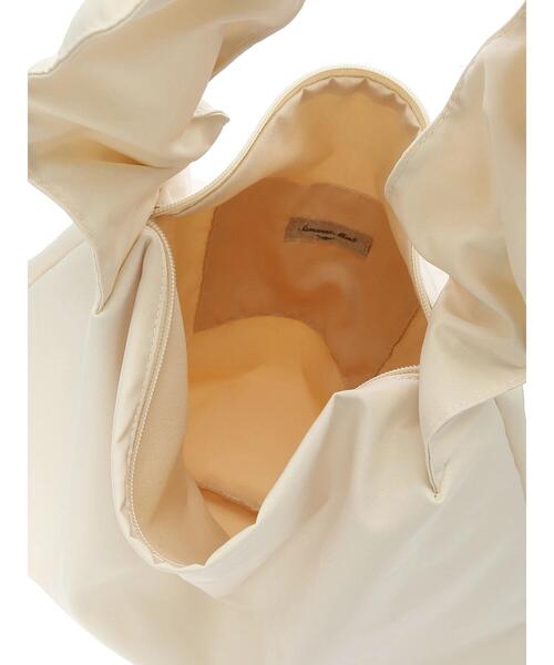 Samansa Mos2（サマンサ モスモス）の「シャーリングナイロンショルダー（ハンドバッグ・レディース・ブラック/キナリ・F）」の16枚目の写真