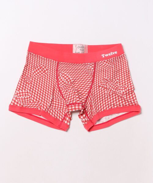 OVER THE TWELVE(オーバーザトゥウェルブ)の「OVER THE TWELVE/オーバーザトェルブ/3D Gingham Check(その他アンダーウェア/インナー・メンズ・レッド/ブルー・M/L)」の1枚目の写真