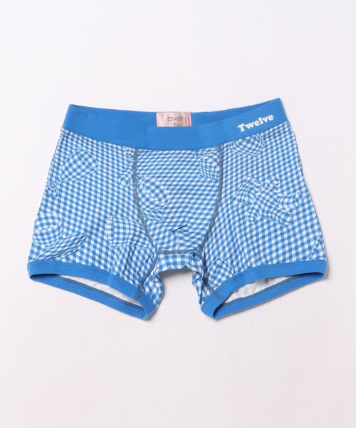 OVER THE TWELVE(オーバーザトゥウェルブ)の「OVER THE TWELVE/オーバーザトェルブ/3D Gingham Check(その他アンダーウェア/インナー・メンズ・レッド/ブルー・M/L)」の2枚目の写真