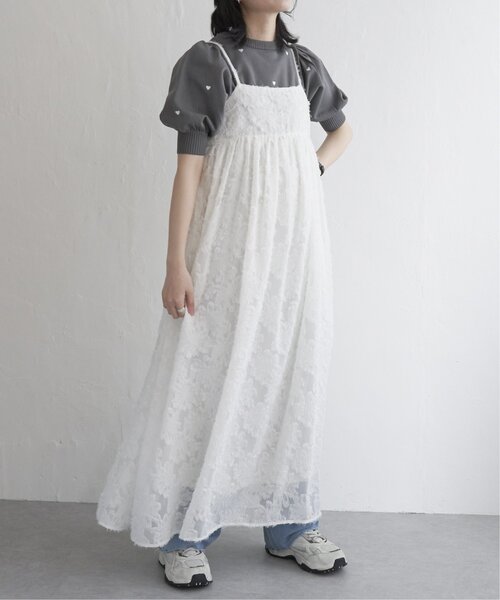 VENCEEXCHANGE（ヴァンスエクスチェンジ）の「フリンジジャガードキャミワンピース（ワンピース・レディース・オフホワイト/ブラック・M）」の16枚目の写真