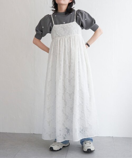 VENCEEXCHANGE（ヴァンスエクスチェンジ）の「フリンジジャガードキャミワンピース（ワンピース・レディース・オフホワイト/ブラック・M）」の18枚目の写真