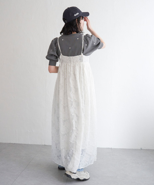 VENCEEXCHANGE（ヴァンスエクスチェンジ）の「フリンジジャガードキャミワンピース（ワンピース・レディース・オフホワイト/ブラック・M）」の9枚目の写真