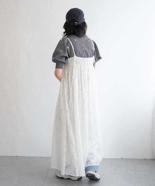 VENCEEXCHANGE（ヴァンスエクスチェンジ）の「フリンジジャガードキャミワンピース（ワンピース・レディース・オフホワイト/ブラック・M）」の11枚目の写真