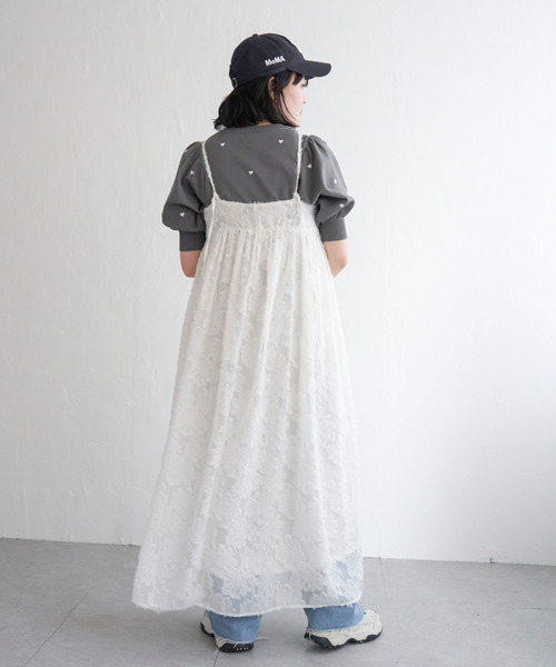 VENCEEXCHANGE（ヴァンスエクスチェンジ）の「フリンジジャガードキャミワンピース（ワンピース・レディース・オフホワイト/ブラック・M）」の10枚目の写真