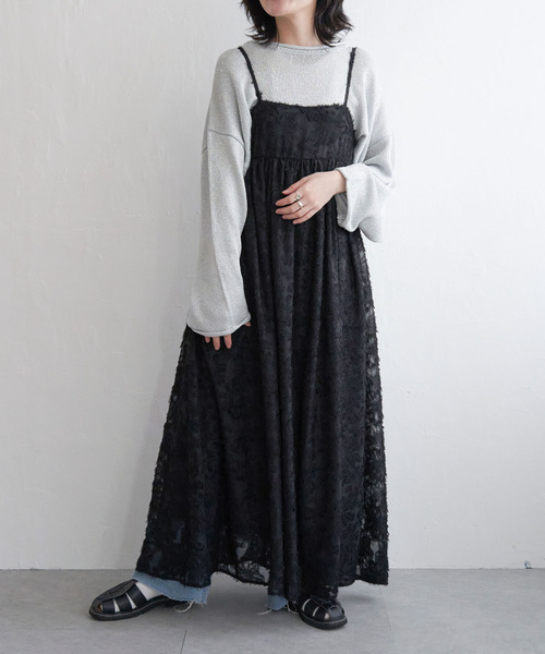 VENCEEXCHANGE（ヴァンスエクスチェンジ）の「フリンジジャガードキャミワンピース（ワンピース・レディース・オフホワイト/ブラック・M）」の12枚目の写真