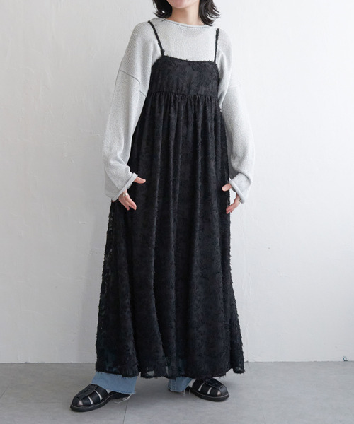 VENCEEXCHANGE（ヴァンスエクスチェンジ）の「フリンジジャガードキャミワンピース（ワンピース・レディース・オフホワイト/ブラック・M）」の13枚目の写真