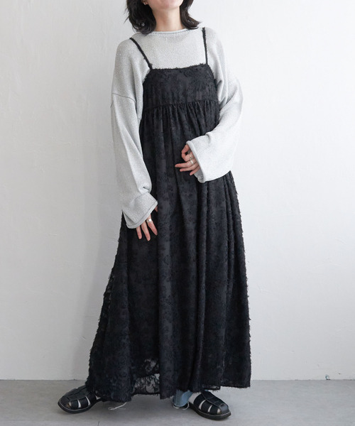 VENCEEXCHANGE（ヴァンスエクスチェンジ）の「フリンジジャガードキャミワンピース（ワンピース・レディース・オフホワイト/ブラック・M）」の14枚目の写真