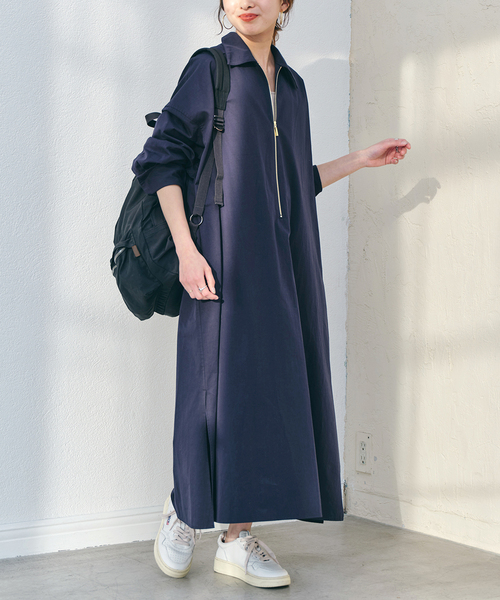 Spick & Span（スピックアンドスパン）の「コットンサテンハーフジップ