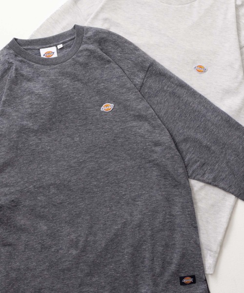 Dickies(ディッキーズ)の「Dickies スラブ七分袖Tシャツ(Tシャツ/カットソー・メンズ・オートミール/ブラック/杢グレー・XL/L/M/S/XXL)」の10枚目の写真