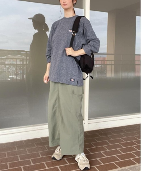 Dickies(ディッキーズ)の「Dickies スラブ七分袖Tシャツ(Tシャツ/カットソー・メンズ・オートミール/ブラック/杢グレー・XL/L/M/S/XXL)」の17枚目の写真