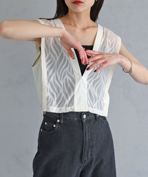 cheriella | 【cheriella】WEB限定リーフシフォンレースアップベスト(シャツ/ブラウス)