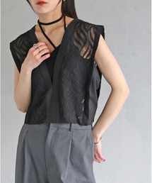 cheriella | 【cheriella】WEB限定リーフシフォンレースアップベスト(シャツ/ブラウス)
