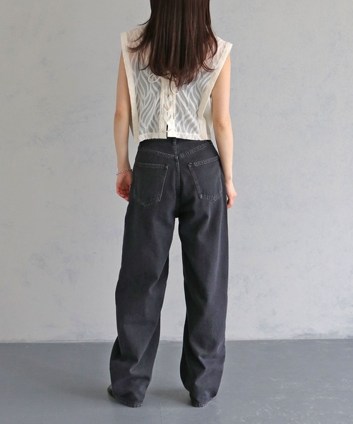 cheriella（シェリエラ）の「【cheriella】WEB限定リーフシフォンレースアップベスト（シャツ/ブラウス・レディース・アイボリー/ブラック・M）」の15枚目の写真