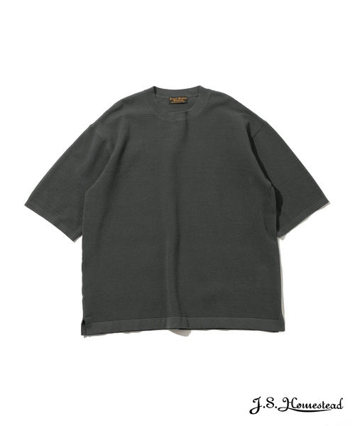 JOURNAL STANDARD J.S HOMESTEAD（ジャーナルスタンダードホームステッド）の「【J.S.Homestead】GIMA THERMAL MESH KNIT TEE（ニット/セーター・メンズ・ライトグリーン/ブラウン/ブラック・LARGE/MEDIUM）」の3枚目の写真