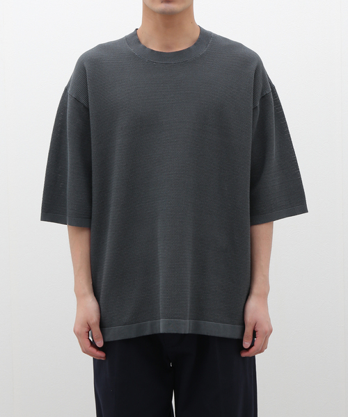 JOURNAL STANDARD J.S HOMESTEAD（ジャーナルスタンダードホームステッド）の「【J.S.Homestead】GIMA THERMAL MESH KNIT TEE（ニット/セーター・メンズ・ライトグリーン/ブラウン/ブラック・LARGE/MEDIUM）」の6枚目の写真