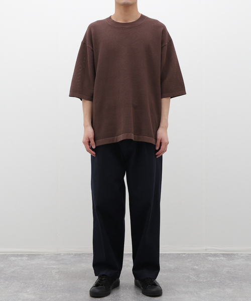 JOURNAL STANDARD J.S HOMESTEAD（ジャーナルスタンダードホームステッド）の「【J.S.Homestead】GIMA THERMAL MESH KNIT TEE（ニット/セーター・メンズ・ライトグリーン/ブラウン/ブラック・LARGE/MEDIUM）」の7枚目の写真