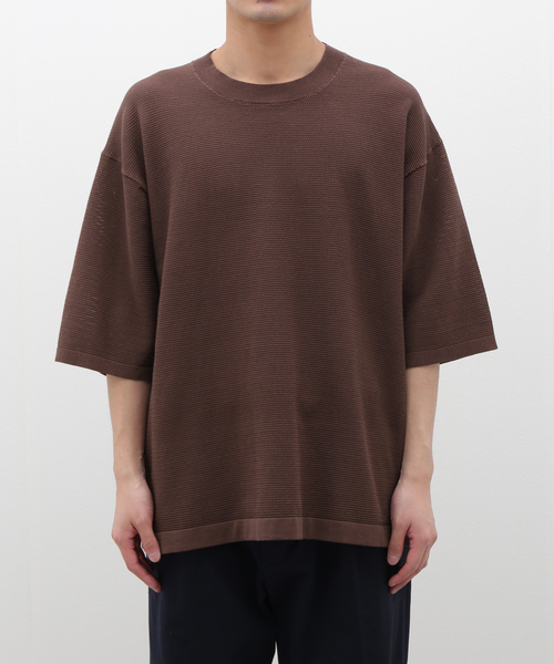 JOURNAL STANDARD J.S HOMESTEAD（ジャーナルスタンダードホームステッド）の「【J.S.Homestead】GIMA THERMAL MESH KNIT TEE（ニット/セーター・メンズ・ライトグリーン/ブラウン/ブラック・LARGE/MEDIUM）」の8枚目の写真