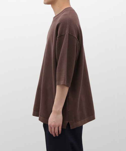 JOURNAL STANDARD J.S HOMESTEAD（ジャーナルスタンダードホームステッド）の「【J.S.Homestead】GIMA THERMAL MESH KNIT TEE（ニット/セーター・メンズ・ライトグリーン/ブラウン/ブラック・LARGE/MEDIUM）」の9枚目の写真