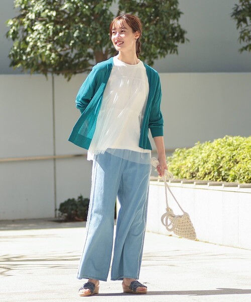 Cutie Blonde（キューティーブロンド）の「◆【ひと味違うサイドフリンジライン】 洗える デニムイージーパンツ（デニムパンツ・レディース・ブルー系その他/ライトブルー・04/03/02）」の18枚目の写真