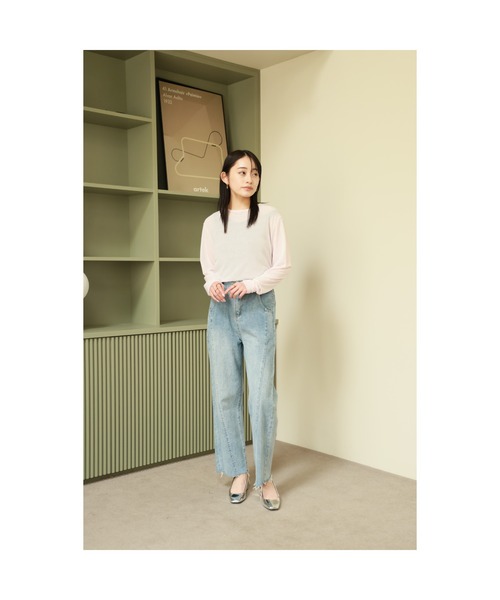 Vicente(ヴィセンテ)の「Sheer cut Tops(Tシャツ/カットソー・レディース・ブラック/ライトピンク/ホワイト・FREE)」の17枚目の写真