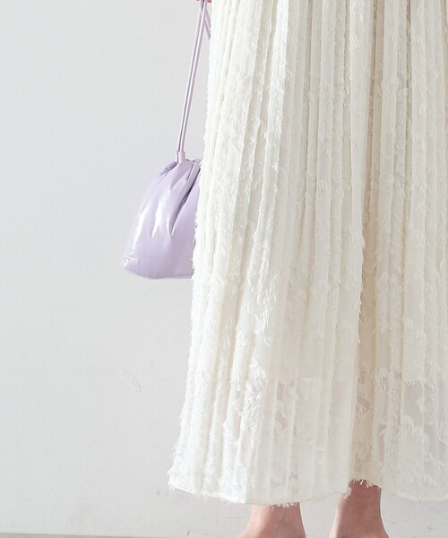 GALLEST(ギャレスト)の「◆ジャカードフリンジプリーツスカート(スカート・レディース・ブラック/オフホワイト・40/38/36)」の6枚目の写真