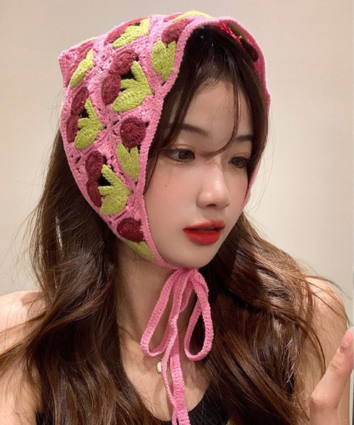 MEMECLE(メメクル)の「【 MEMECLE / メメクル 】フラワークロシェ2WAYヘッドスカーフ バブーシュカ(その他ヘアアクセサリー・レディース・グリーン系1/ホワイト系1/パープル系1/ホワイト系4/ピンク系3/ピンク系1/その他1/ホワイト系3/ホワイト系5/ピンク系2/レッド系1/ブルー系1/その他4/その他2/ホワイト系2・FREE)」の10枚目の写真