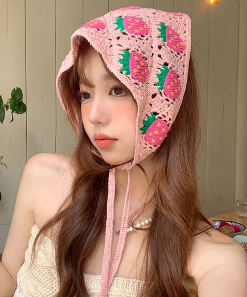 MEMECLE(メメクル)の「【 MEMECLE / メメクル 】フラワークロシェ2WAYヘッドスカーフ バブーシュカ(その他ヘアアクセサリー・レディース・グリーン系1/ホワイト系1/パープル系1/ホワイト系4/ピンク系3/ピンク系1/その他1/ホワイト系3/ホワイト系5/ピンク系2/レッド系1/ブルー系1/その他4/その他2/ホワイト系2・FREE)」の11枚目の写真