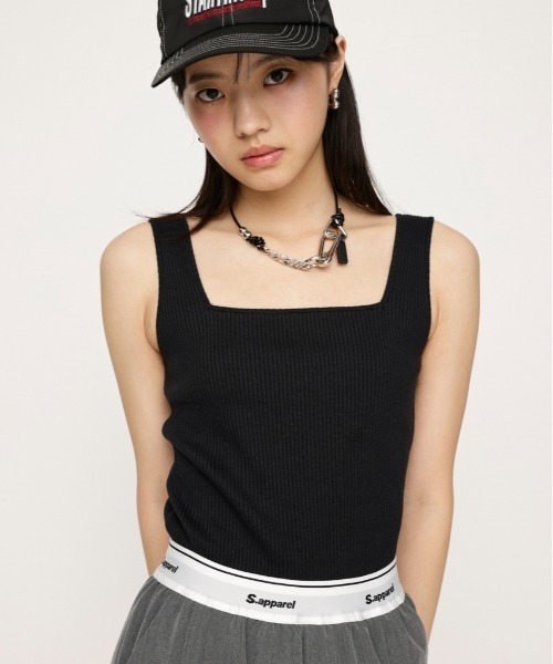 SLY（スライ）の「SQUARE N/C T/T スクエアネック タンクトップ