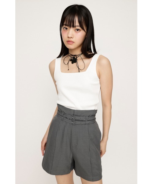 SLY（スライ）の「SQUARE N/C T/T スクエアネック タンクトップ（タンクトップ・レディース・ホワイト/ブラック/ライトブルー/グレー・1/2）」の22枚目の写真