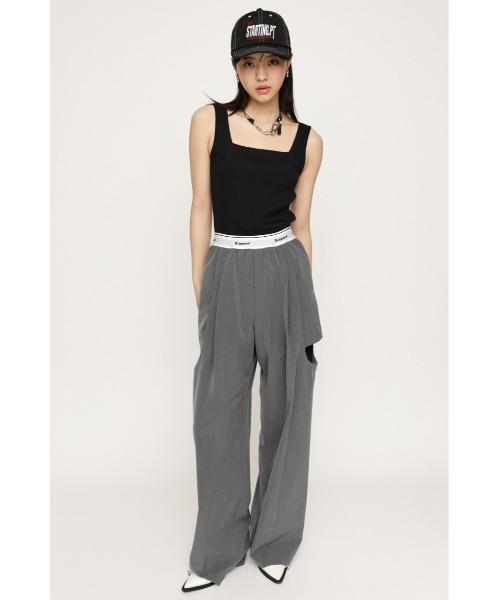 SLY（スライ）の「SQUARE N/C T/T スクエアネック タンクトップ（タンクトップ・レディース・ホワイト/ブラック/ライトブルー/グレー・1/2）」の13枚目の写真