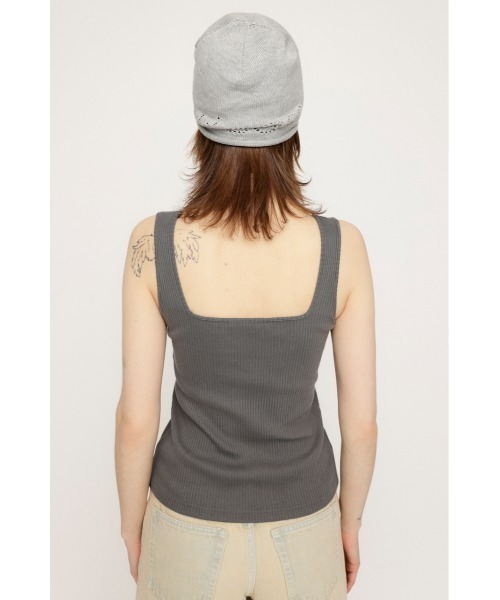 SLY（スライ）の「SQUARE N/C T/T スクエアネック タンクトップ（タンクトップ・レディース・ホワイト/ブラック/ライトブルー/グレー・1/2）」の12枚目の写真