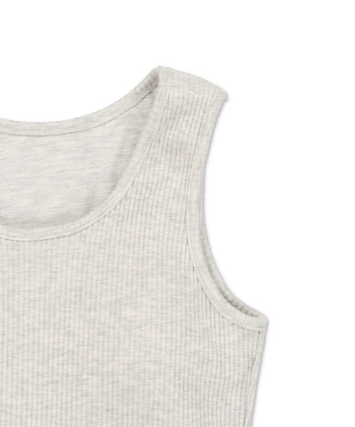 SPINNS(スピンズ)の「【サイズ展開あり】カップ付き リブアメスリタンクトップ(タンクトップ・レディース・ブラック/カーキ/オフホワイト/オートミール/モカ・M/S)」の8枚目の写真