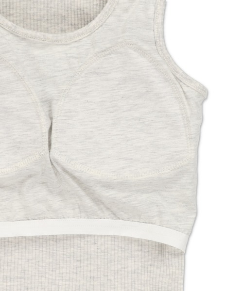 SPINNS(スピンズ)の「【サイズ展開あり】カップ付き リブアメスリタンクトップ(タンクトップ・レディース・ブラック/カーキ/オフホワイト/オートミール/モカ・M/S)」の7枚目の写真